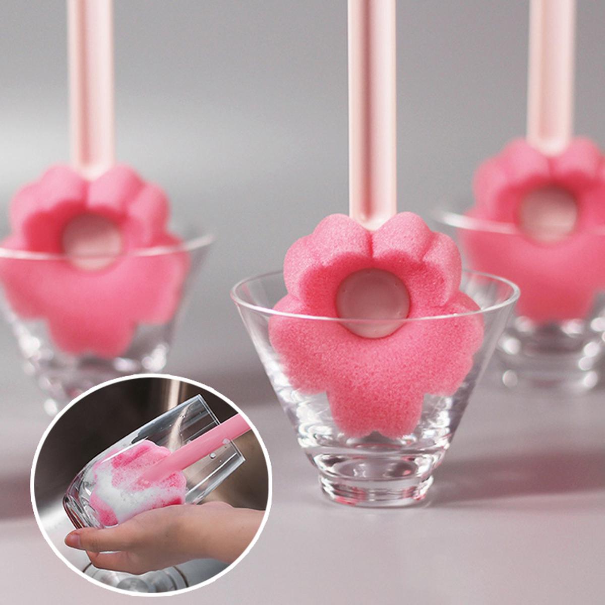 1 PC Cleaner Bottle Brush Flower Shape(6.5inch) Under One Dollar