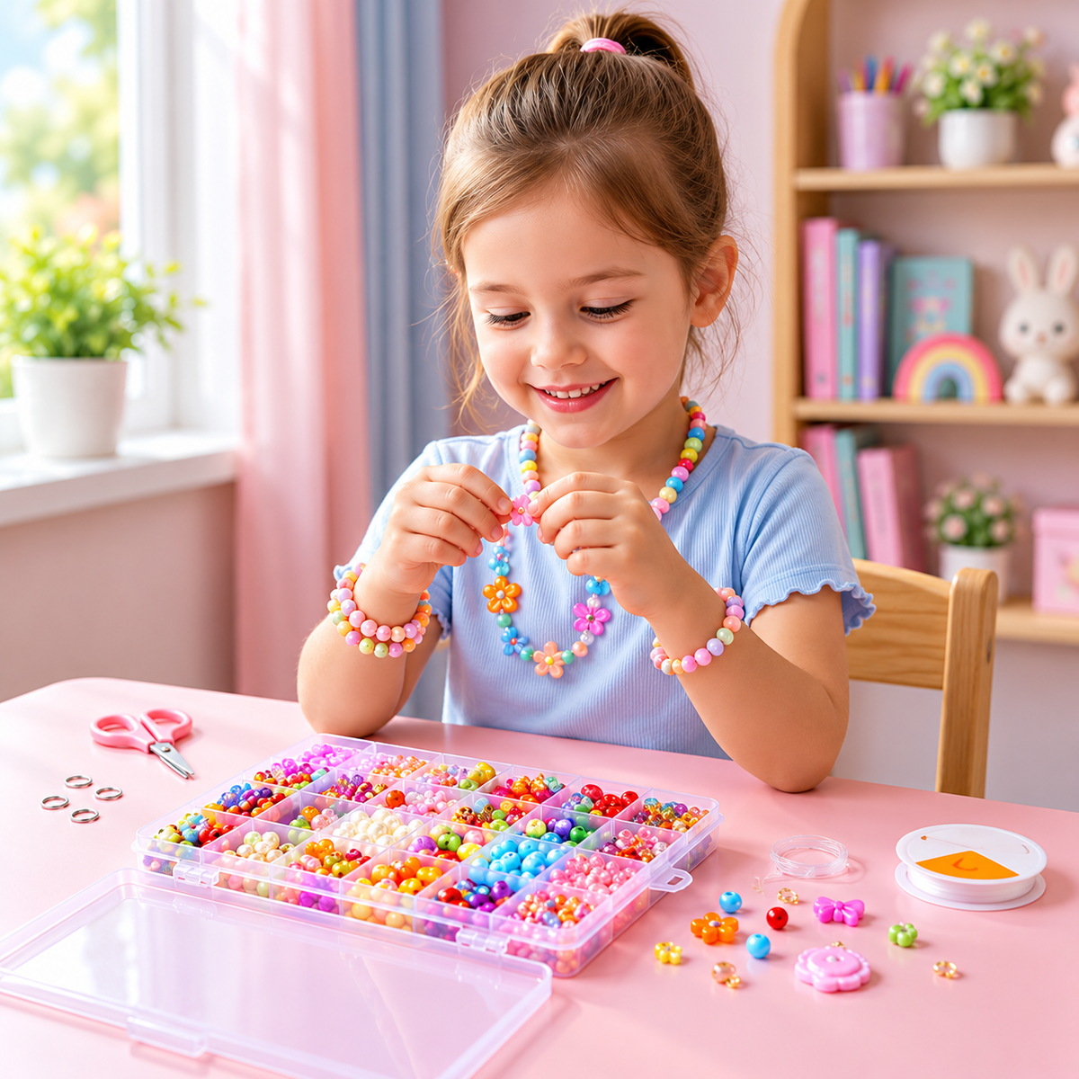 DIY Necklace & Bracelet Kit – Creative Beading Set for Children
