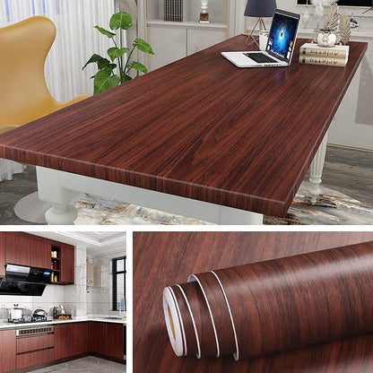 Dark Wood Marble Sheet – Countertop, Cabinet & Shelf Liner (60x200cm)
