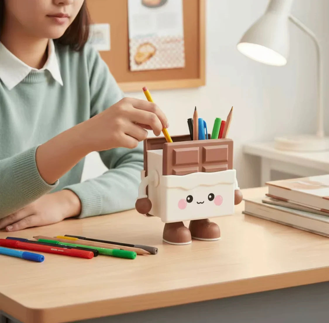 Chocolate Bar Stationery Organizer Desktop Storage Holder