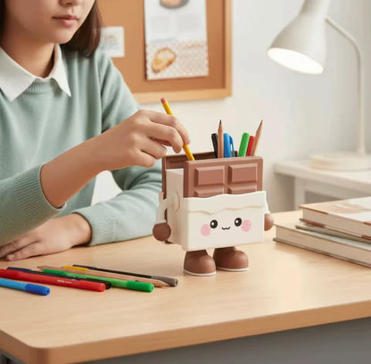 Chocolate Bar Stationery Organizer Desktop Storage Holder