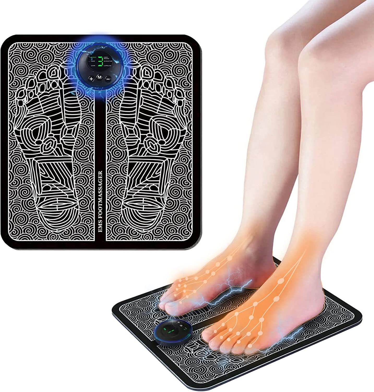 EMS Leg Reshaping Foot Massager 6 Modes intensity Leg Stimulator Mat