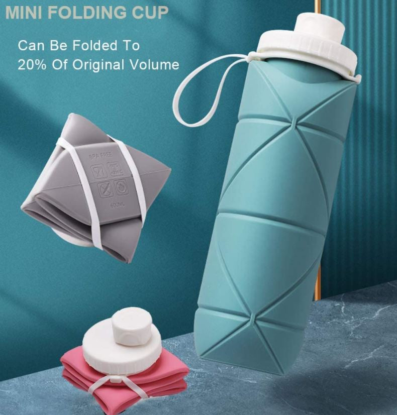 Eco-Smart BPA-Free Silicone Collapsible Water Bottle, Home and Living 