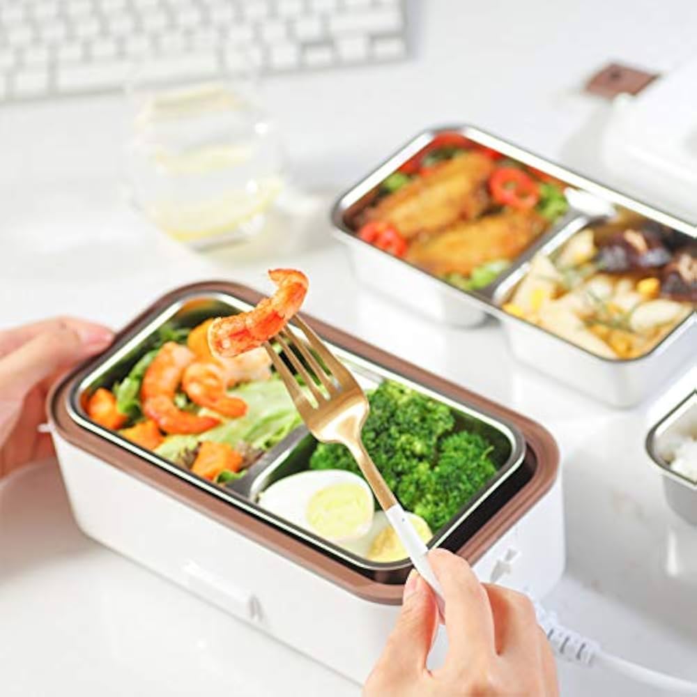Electric Lunch Box with Stainless Steel Liner – Keep Food Warm Longer