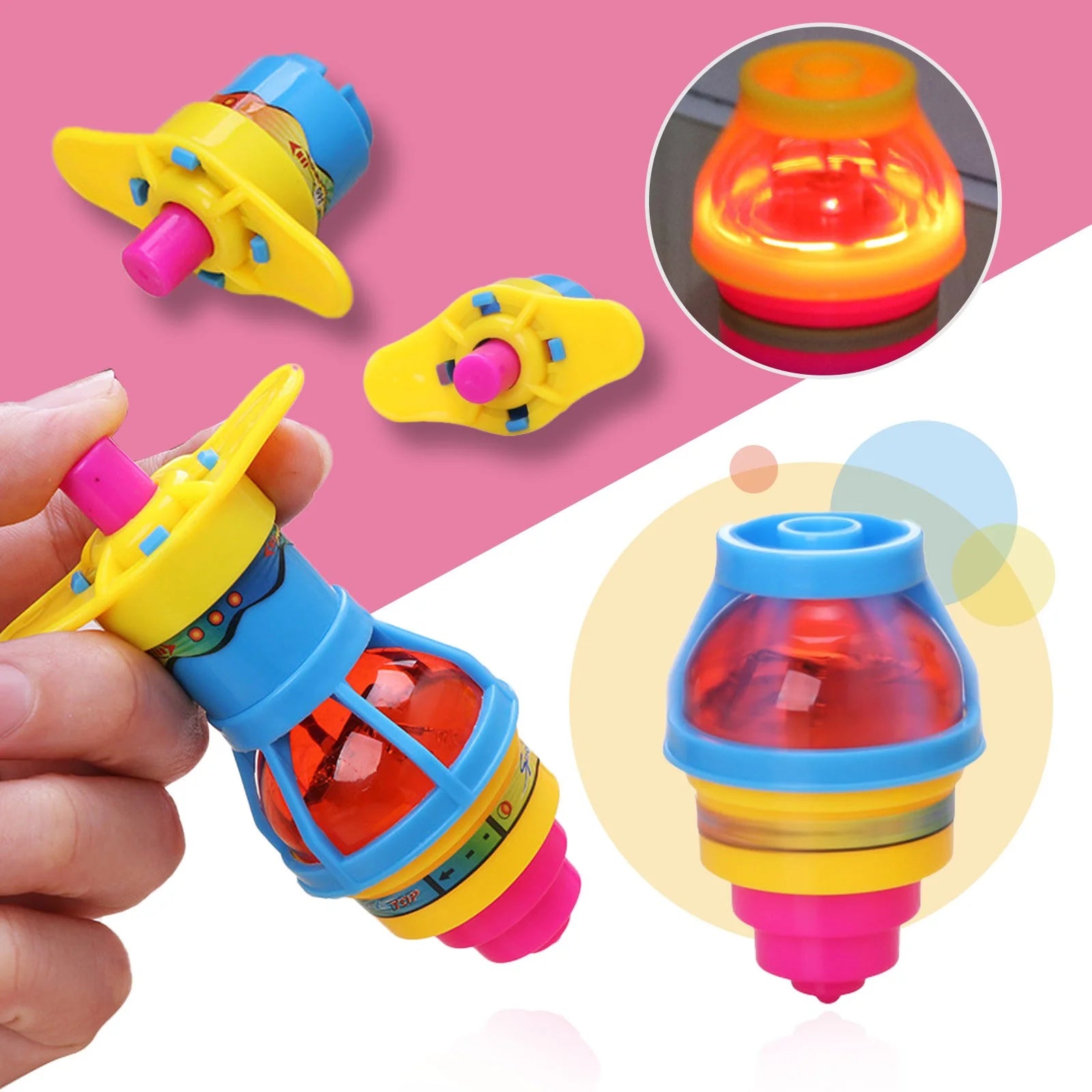 Flashing Light Spinning Toy, Under One Dollar