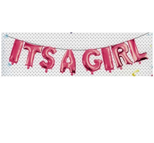 Foil Banner Balloon for Baby And Baba ( ITS A BOY & ITS A GIRL)