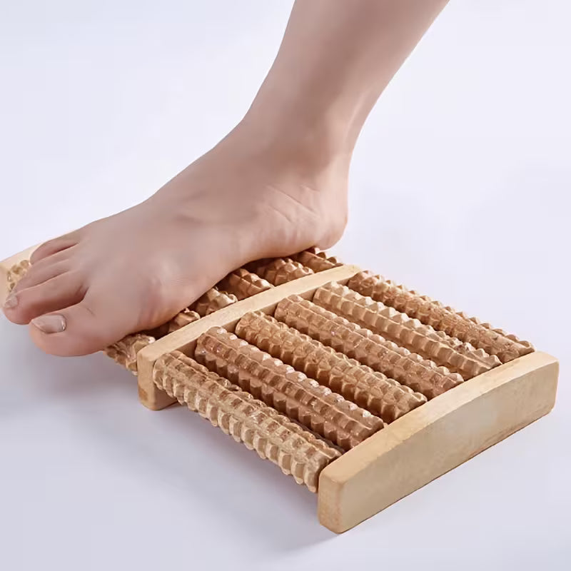 Foot Massage Roller – Wooden Rolling Massager for Home & Travel