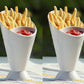 French Fries Dipping Cone Ketchup Dipper Veggie Holder and Server