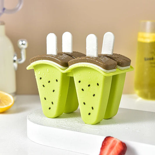 4 Pcs Fruity Freeze Ice Cream Mold Set