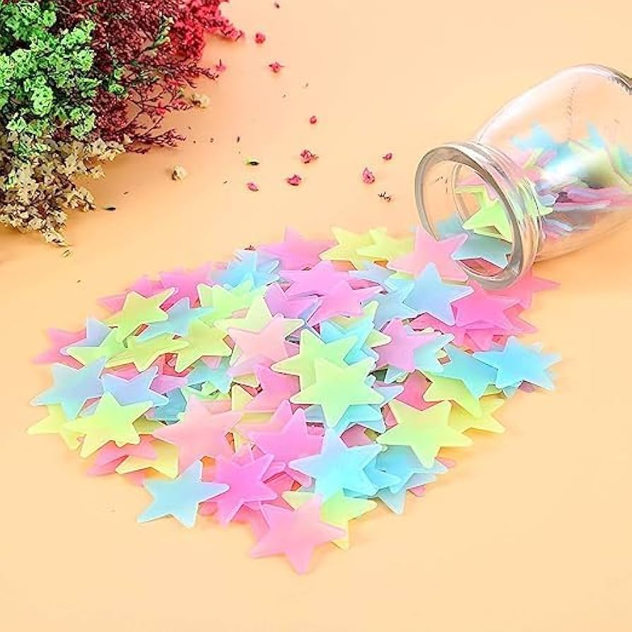 100Pcs Self Adhesive Decorative Stars, Under One Dollar
