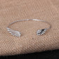 Vintage Silver Angel Wing Feather Bracelet
