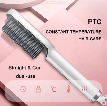 Hair Comb 3 in 1 Styling Curler Iron Electric Straightener