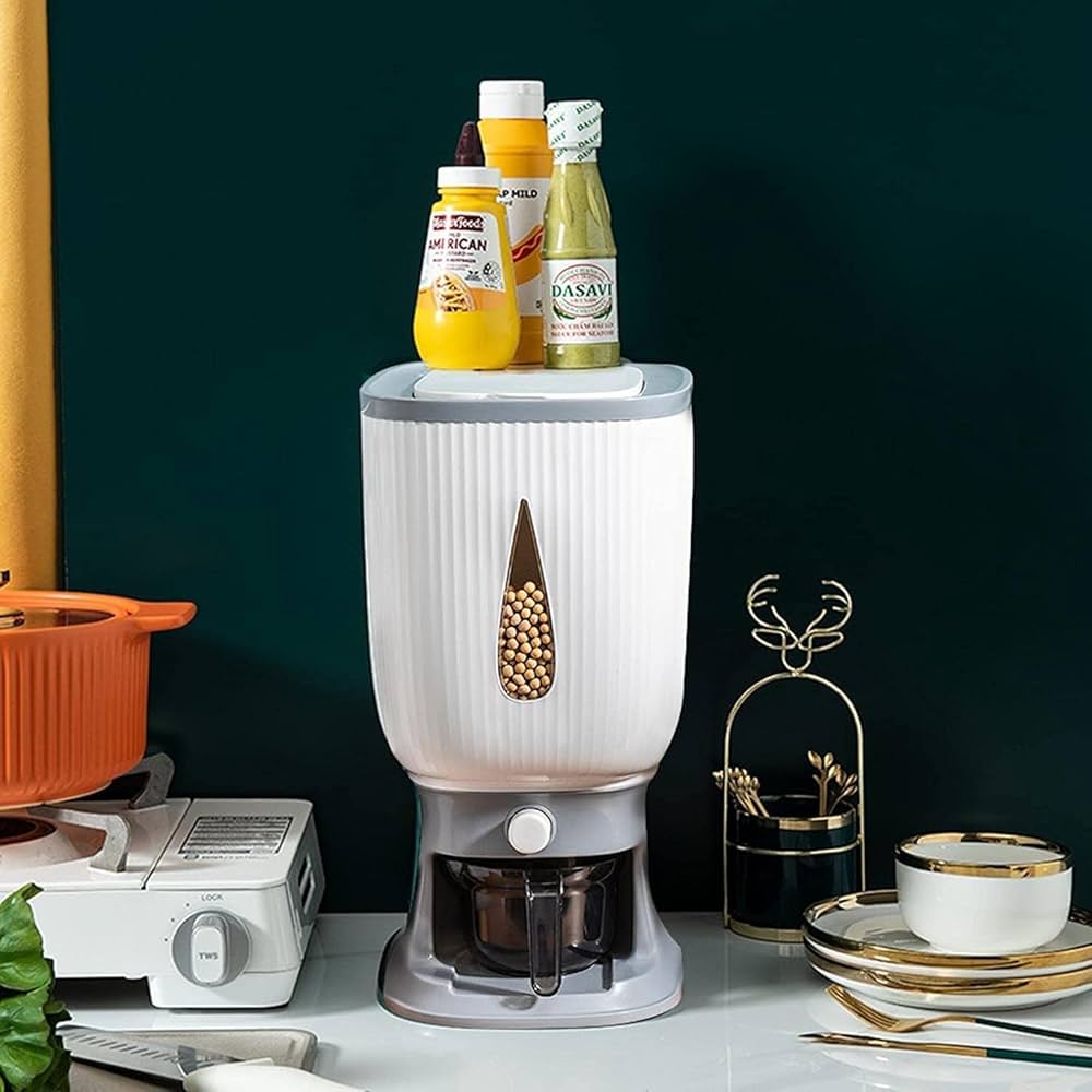 High-Grade 10KG Rice Dispenser Container, Kitchen Accessories 