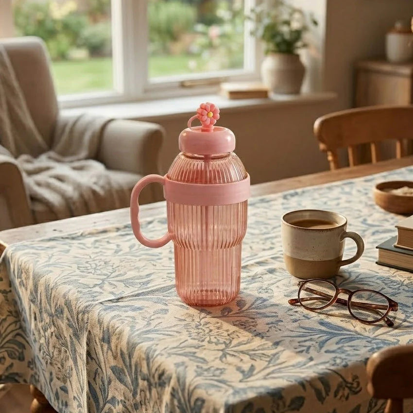 Ice Cold Water Bottle With Built In Straw (90ML)