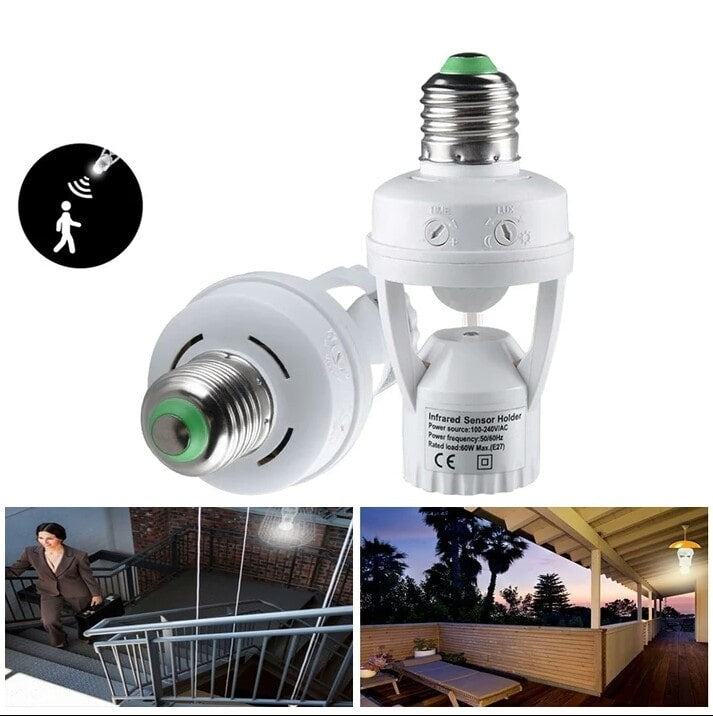 Infrared Sensor Bulb Holder Motion Activated Automatic Light Socket