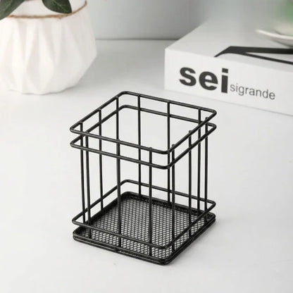 Iron Storage Basket for Desktop – Strong, Modern & Handy