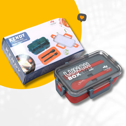 2 Compartment Meal Box With Cutlery Set