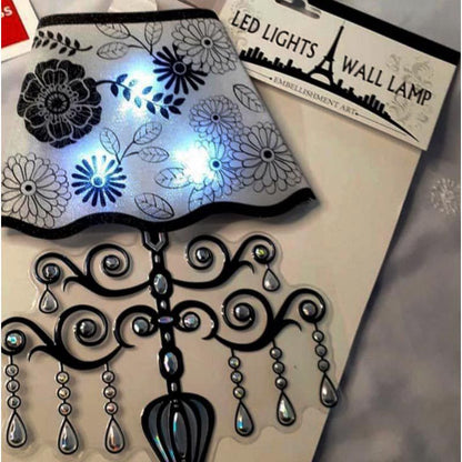 2Pcs LED Lights Sticker 3D Art Attractive For Wall Decoration