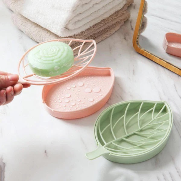Leaf Shape Soap Holder Non Slip Soap Box, Under One Dollar