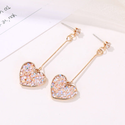 Loving Sweet Heart Tassel Earrings