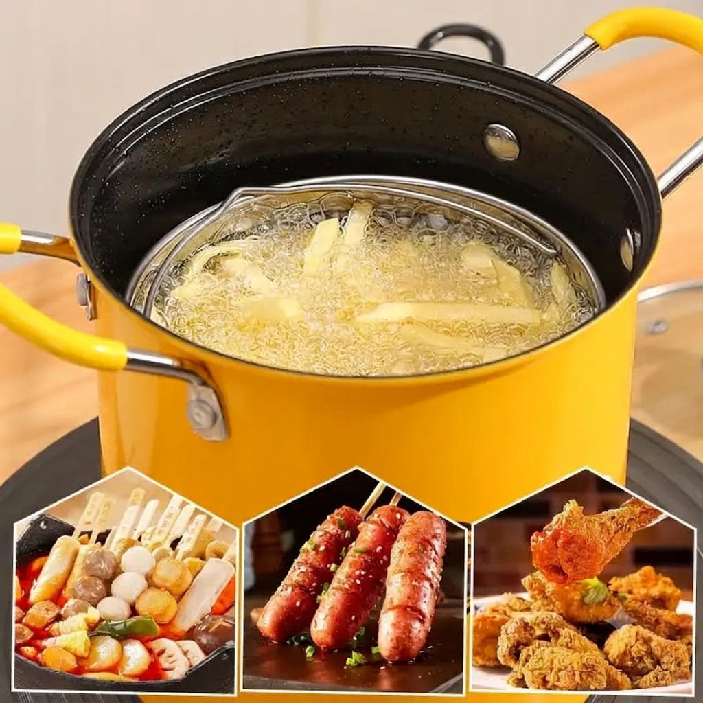 Luxor Deep Fry Strainer Basket – Oil Draining Frying Basket