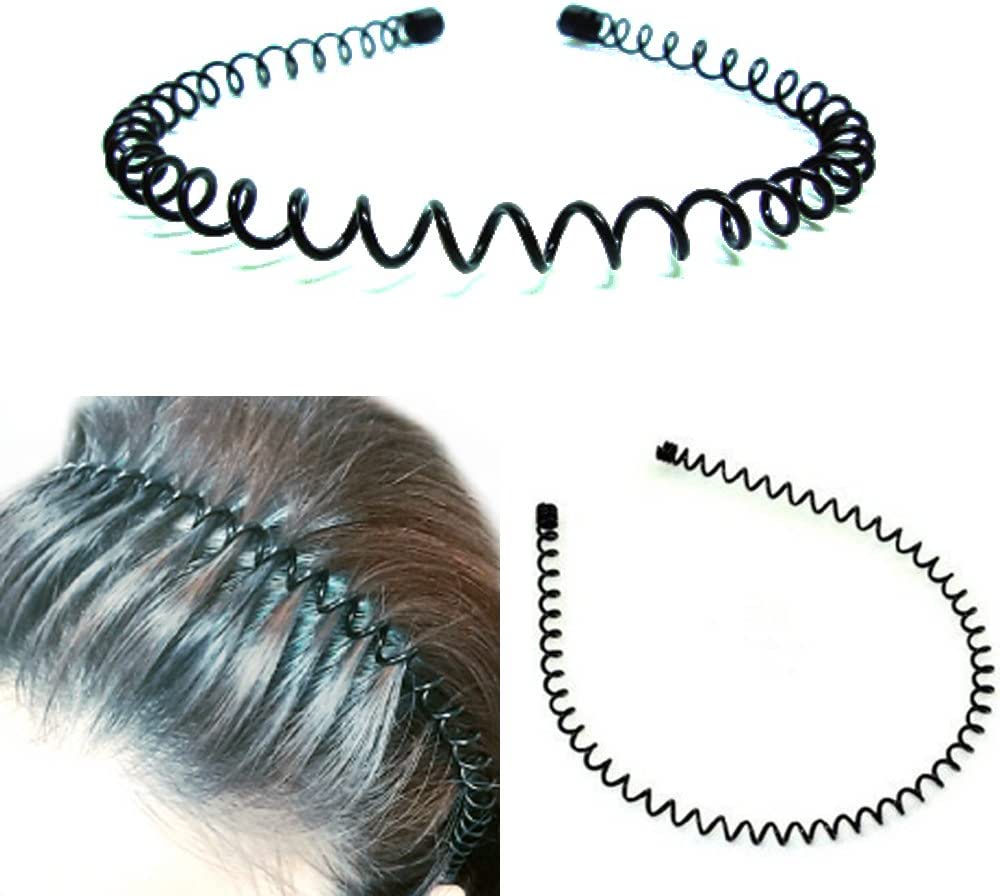 2PC Metal Hair Band for Men Womens Headbands