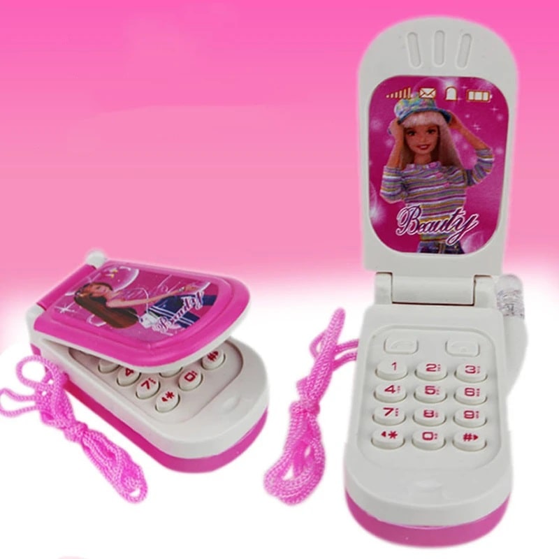 Mini Flap Style Barbie Musical Mobile Phone Toy