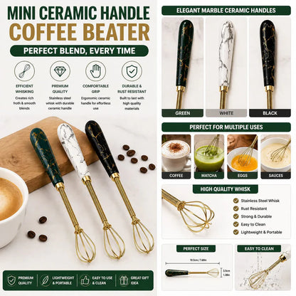 Handheld Stainless Steel Egg Whisk With Ceramic (8 Inch)