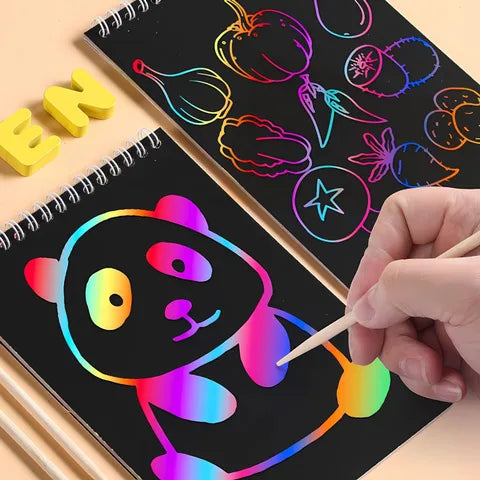 Rainbow Scratch Drawing Pad – Fun DIY Art & Craft Activity for Children