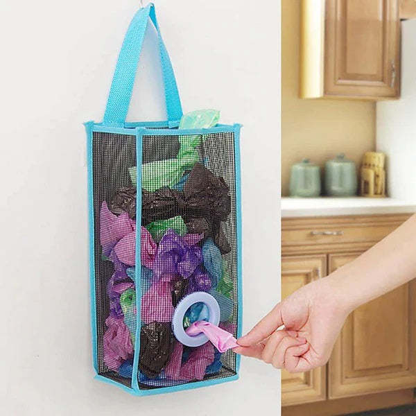 Multi-Purpose Hanging Shopper Dispenser Holder & Organizer Bag