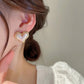 Multicolored Heart Pearl Stud Temperament Earrings