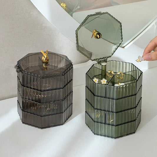Multifunction 4-Tier Jewelry Organizer Box