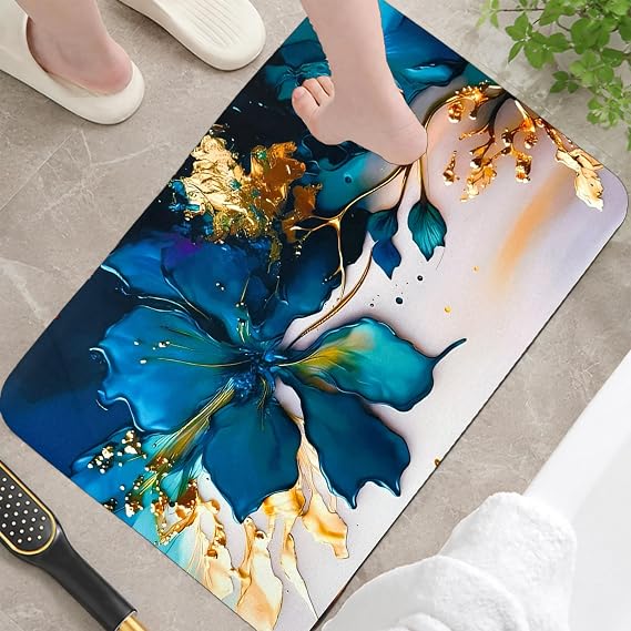 Non-Slip 3D Floor Mat – Absorbent Decorative Mat for Bathroom & Bedroom