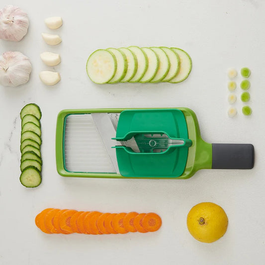 Multifunctional Handheld Adjustable Vegetable Slicer With Hand Guard