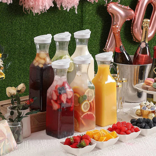 Square Transparent Juice Bottle