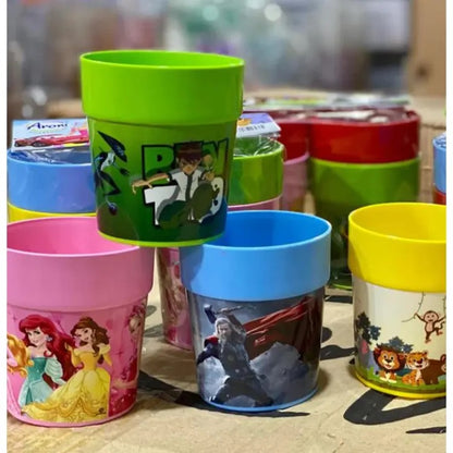 Pack of 4 Kidco Kids Cartoon Characters Glass
