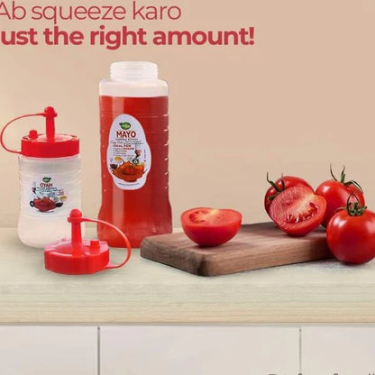 Multipurpose Plastic Condiment Squeeze Bottle, Kitchen Accessories 