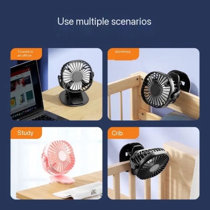 Portable Mini Desk USB Table Cooling Fan with 3 Speeds
