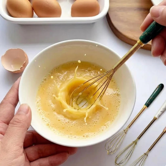 Handheld Stainless Steel Egg Whisk With Ceramic (8 Inch)