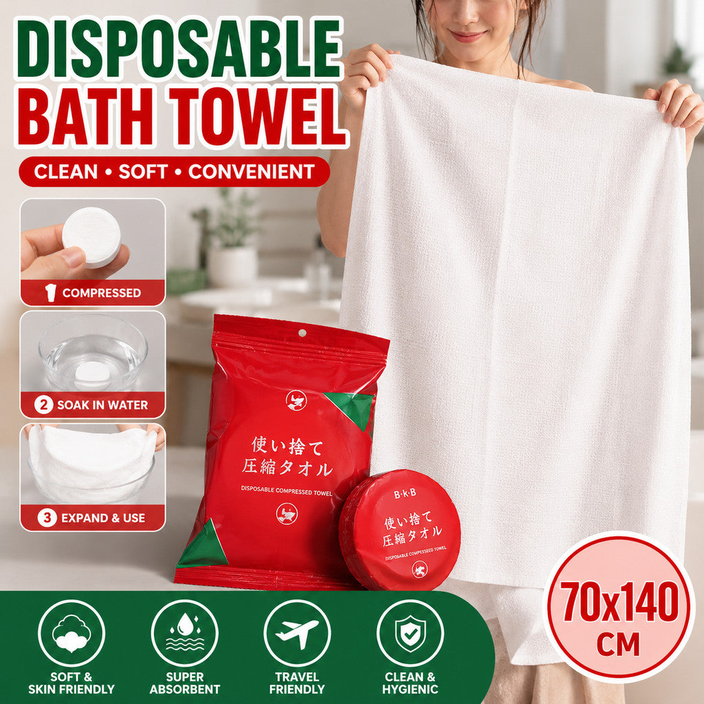 Reusable Compressed Bath Towel – Soft & Absorbent Towel for Travel