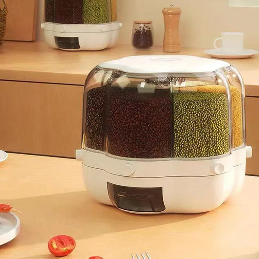 Rotating Rice Barrel, Kitchen Accessories 