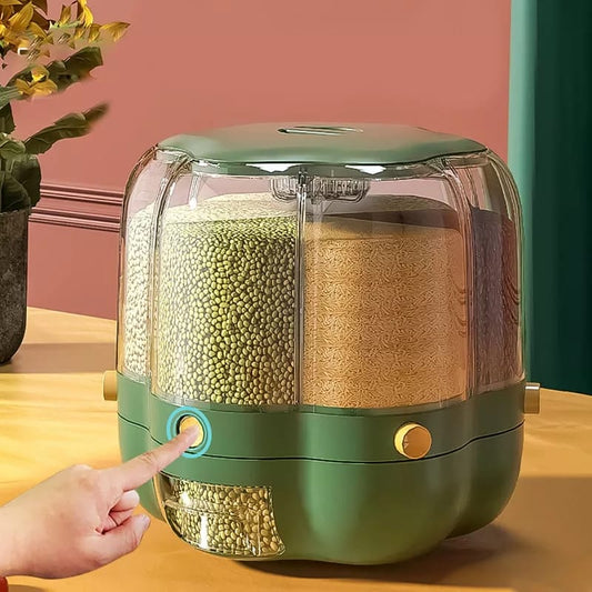 Rotating Rice Barrel, Kitchen Accessories 