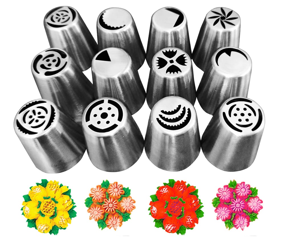 10 PC Russian Icing Piping Pc Dessert Cake Decorating Nozzle Set