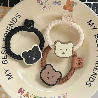 1 Pcs Cute Teddy Bear Ponytail Headband(Random Colour)