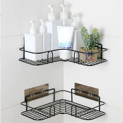 Kitchen Bathroom Corner Metal Rack Shelf