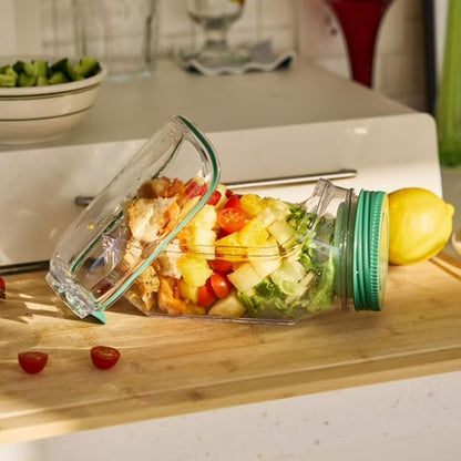 Salad Container With Leakproof Lid For Lunch & Snacks