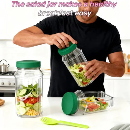 Salad Container With Leakproof Lid For Lunch & Snacks