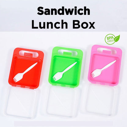 Sandwich Lunch Box With Fork for Kid Under One Dollar 