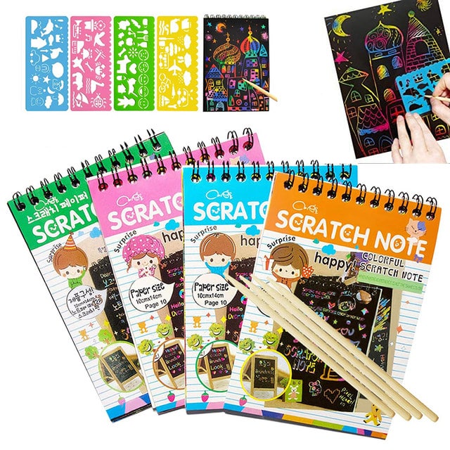 1Pcs Scratch and Sketch An Activity Book For Kids (10 Pages Each Book)