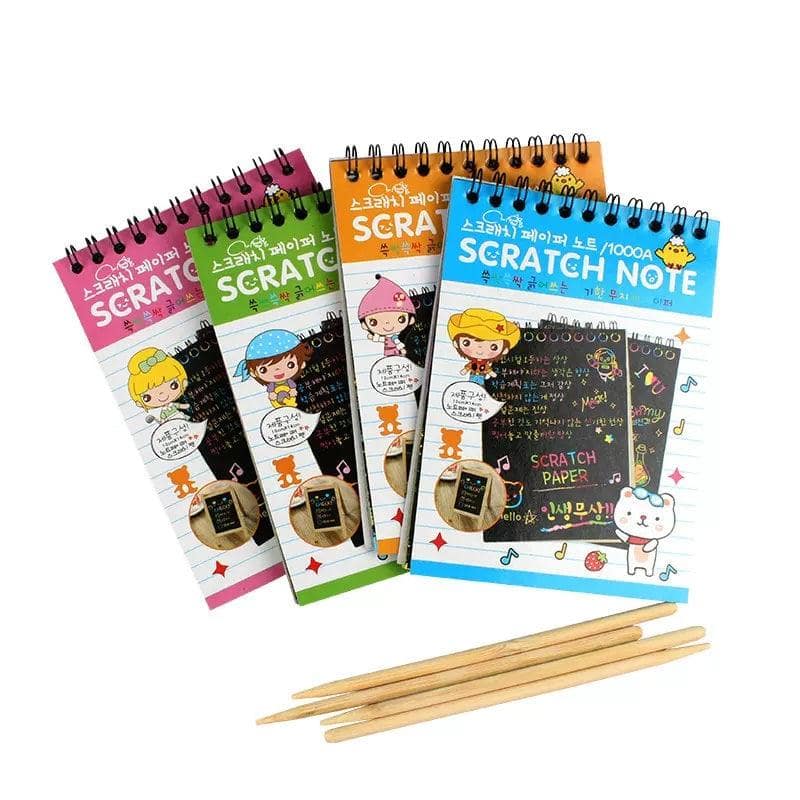 1Pcs Scratch and Sketch An Activity Book For Kids (10 Pages Each Book)